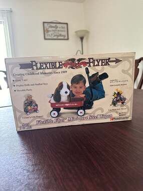 Flexible Flyer Miniature Steel Wagon Model R6203T 14" Red Toy Wagon